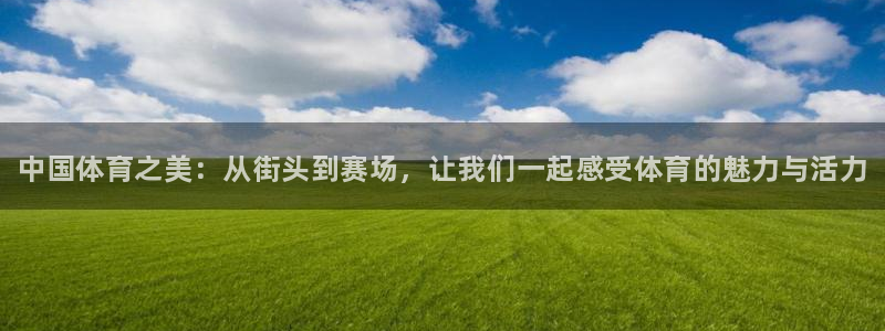 MK体育官方正版app科技：中国体育之美：从街头到赛